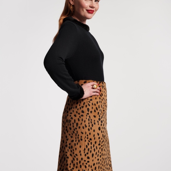 Blaine Skirt - Cheetah Faux Fur - Picture 5 of 6
